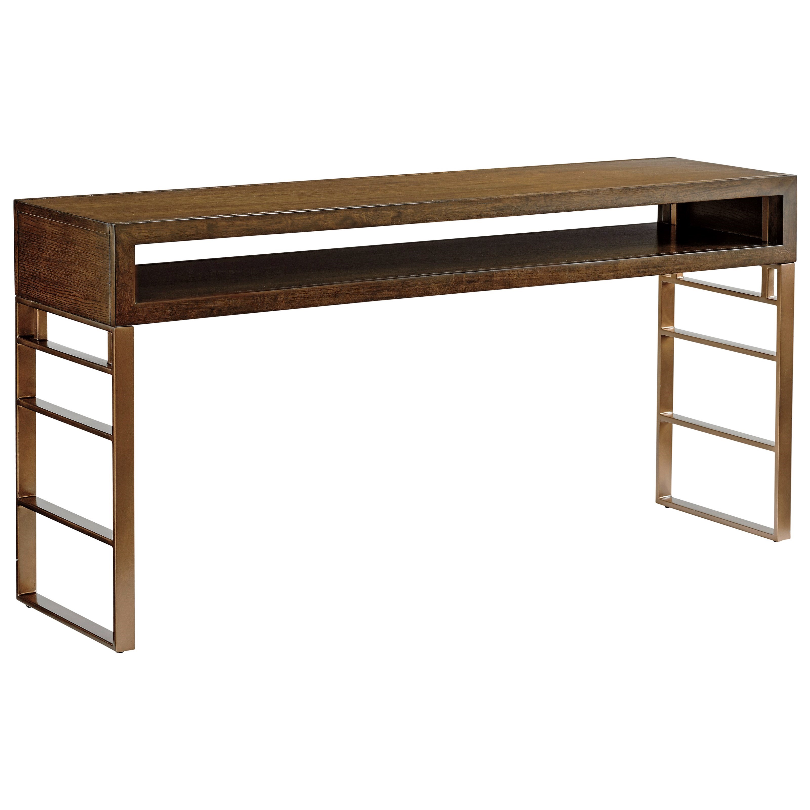 Sligh Cross Effect 190471 Contemporary Office Console with Metal Base